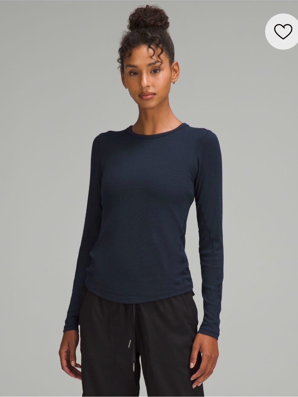Lululemon Hold Tight Long-Sleeve Crewneck Top in Navy